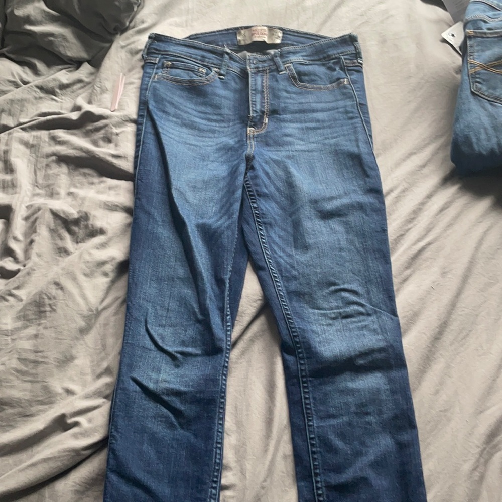 High waisted Blue skinny jeans hollister